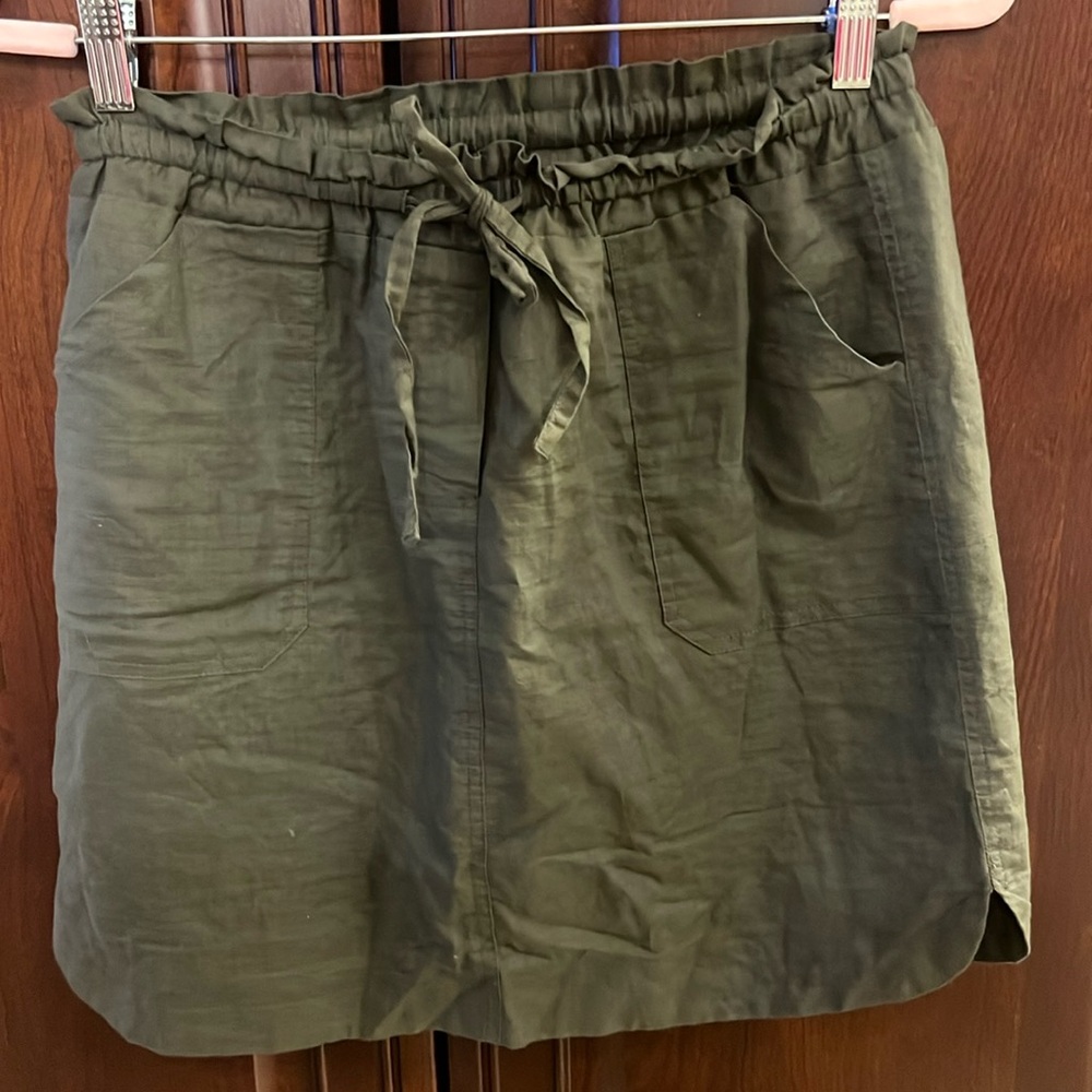 Linen Blend Mini Skirt - Size 6